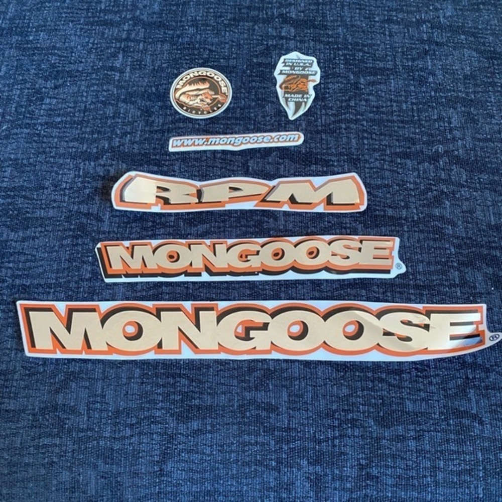 NOS Mongoose Old School Bmx RPM Stickers